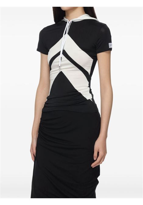 abito lungo inlaid chevron donna nero JEAN PAUL GAULTIER | 25/33-F-RO346P-J0840001